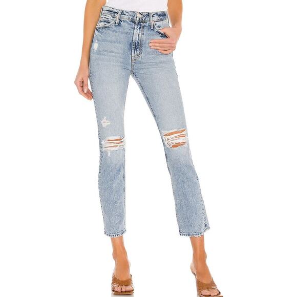 MOTHER The Dazzler Ankle Slim Leg Denim Jeans in Lost It Size 25 - Picture 1 of 10